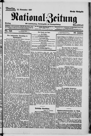 National-Zeitung vom 21.11.1907