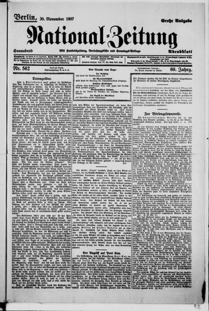 National-Zeitung vom 29.11.1907