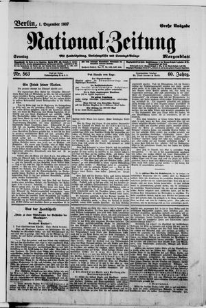 National-Zeitung vom 30.11.1907
