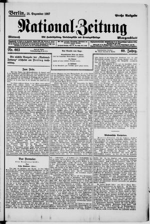 National-Zeitung vom 25.12.1907
