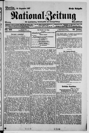 National-Zeitung vom 30.12.1907