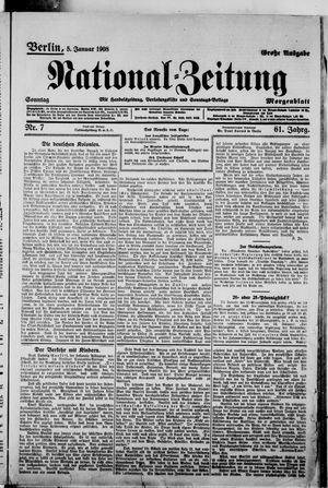 Nationalzeitung on Jan 5, 1908