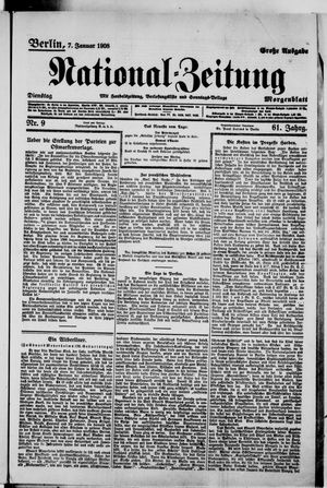 National-Zeitung vom 07.01.1908