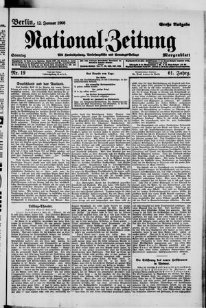 National-Zeitung vom 12.01.1908