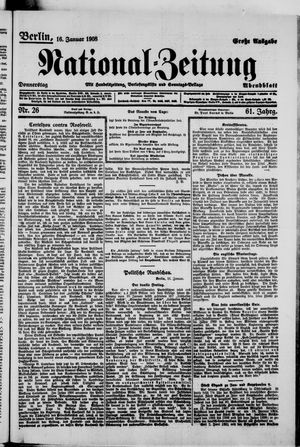 Nationalzeitung on Jan 16, 1908