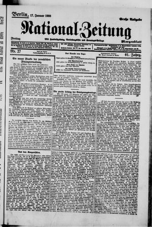 Nationalzeitung on Jan 17, 1908