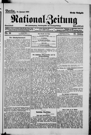 Nationalzeitung on Jan 18, 1908