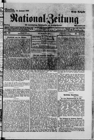 Nationalzeitung vom 24.01.1908