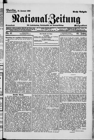 Nationalzeitung vom 25.01.1908