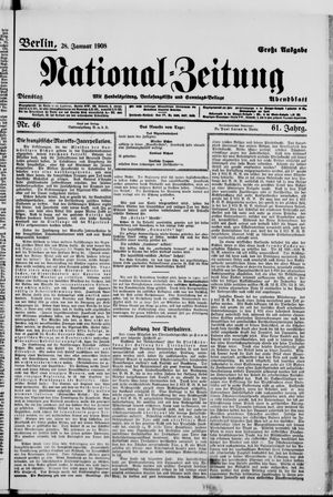 National-Zeitung vom 28.01.1908
