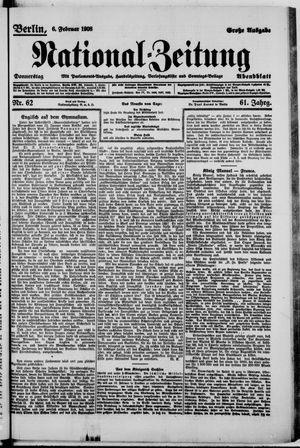 Nationalzeitung vom 06.02.1908