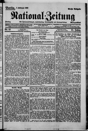 Nationalzeitung vom 07.02.1908
