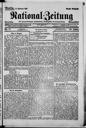 Nationalzeitung vom 13.02.1908