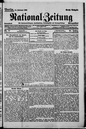 Nationalzeitung on Feb 15, 1908