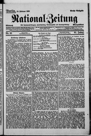 Nationalzeitung vom 19.02.1908