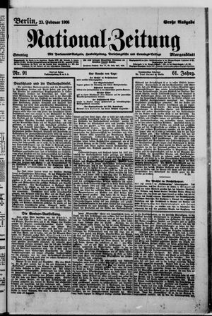 Nationalzeitung vom 23.02.1908