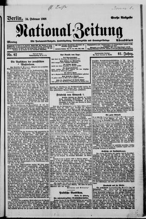 Nationalzeitung vom 24.02.1908