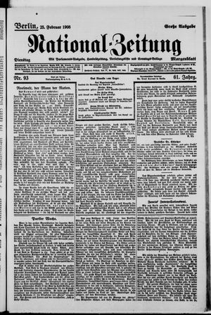 Nationalzeitung on Feb 25, 1908