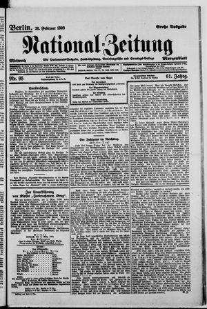 Nationalzeitung on Feb 26, 1908