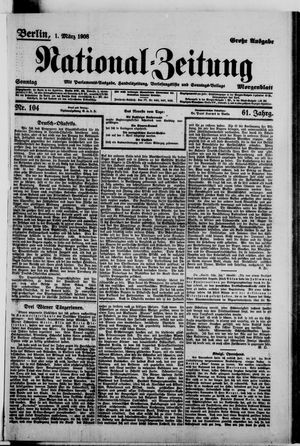 Nationalzeitung vom 01.03.1908