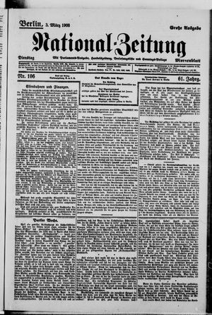 Nationalzeitung vom 03.03.1908