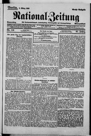 Nationalzeitung vom 05.03.1908