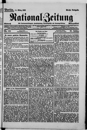 Nationalzeitung on Mar 11, 1908
