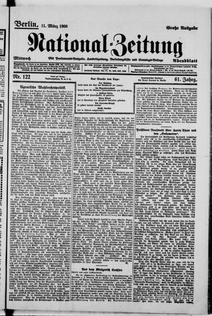 Nationalzeitung vom 11.03.1908