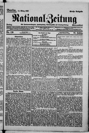 Nationalzeitung vom 13.03.1908