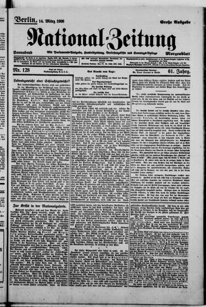 Nationalzeitung on Mar 14, 1908