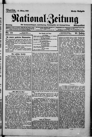 Nationalzeitung vom 15.03.1908