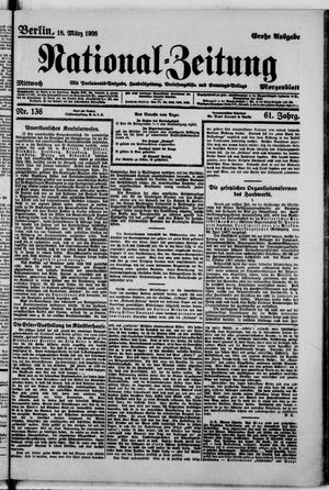 Nationalzeitung vom 18.03.1908