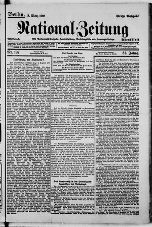 Nationalzeitung vom 18.03.1908
