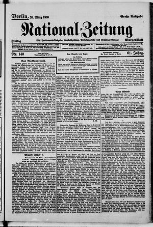 Nationalzeitung vom 20.03.1908