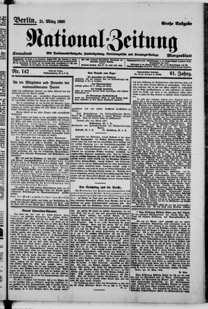 Nationalzeitung on Mar 21, 1908