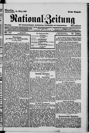 Nationalzeitung vom 24.03.1908