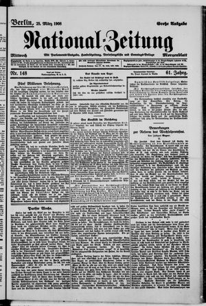 Nationalzeitung on Mar 25, 1908