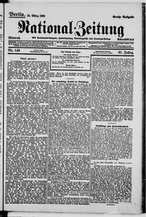 Nationalzeitung on Mar 25, 1908