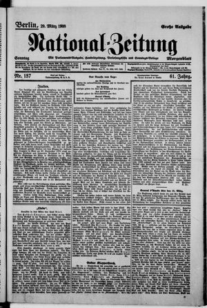Nationalzeitung vom 29.03.1908