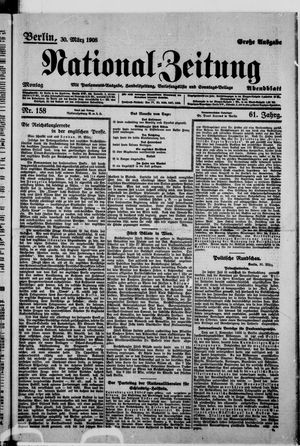 Nationalzeitung vom 30.03.1908