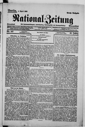 Nationalzeitung vom 04.04.1908