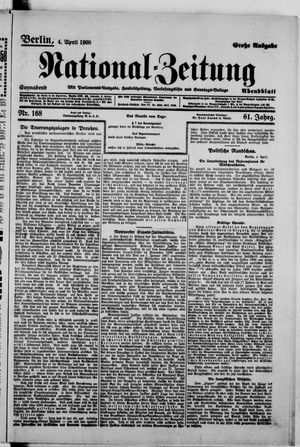 Nationalzeitung vom 04.04.1908