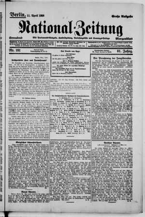 Nationalzeitung on Apr 11, 1908