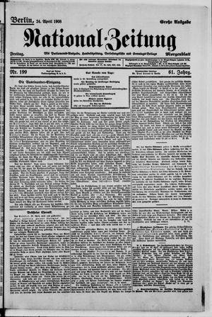 National-Zeitung vom 24.04.1908