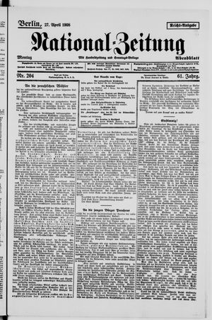 Nationalzeitung vom 27.04.1908