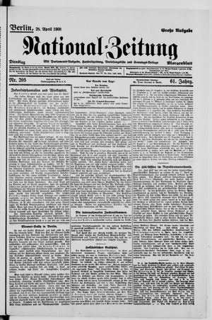 National-Zeitung vom 28.04.1908