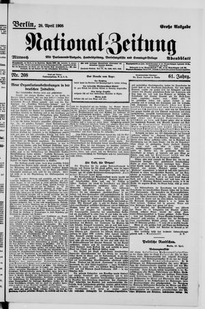 National-Zeitung vom 29.04.1908