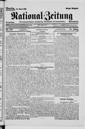 Nationalzeitung on Apr 30, 1908