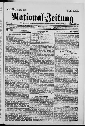 Nationalzeitung vom 01.05.1908