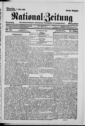 Nationalzeitung vom 07.05.1908